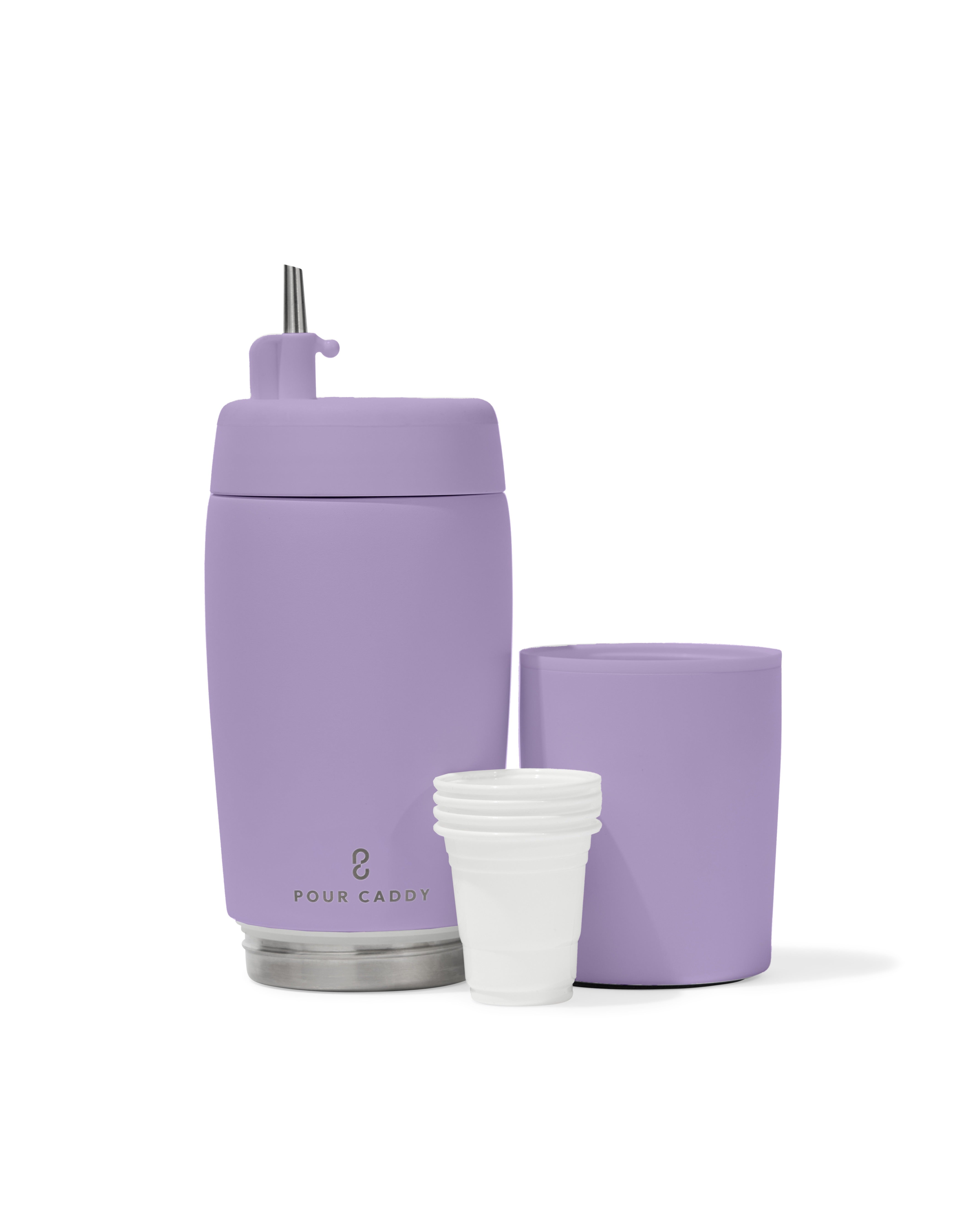 Pour Caddy - Stainless Steel Flask Set