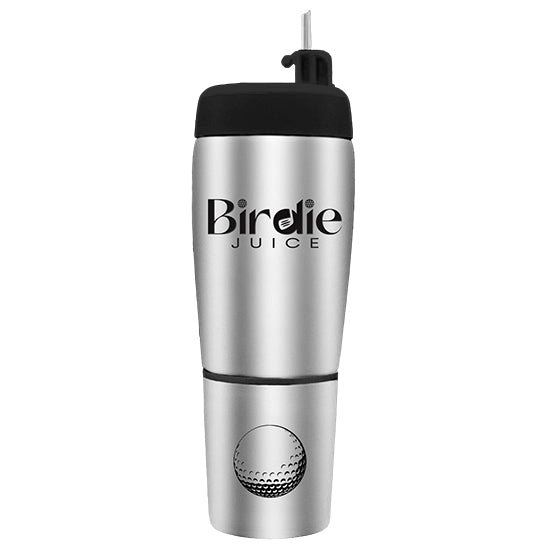 Birdie Juice Stainless Steel Golf Flask with Shot Cups