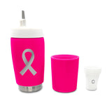 Pour Caddy - Warrior Pink Stainless Steel Flask Set