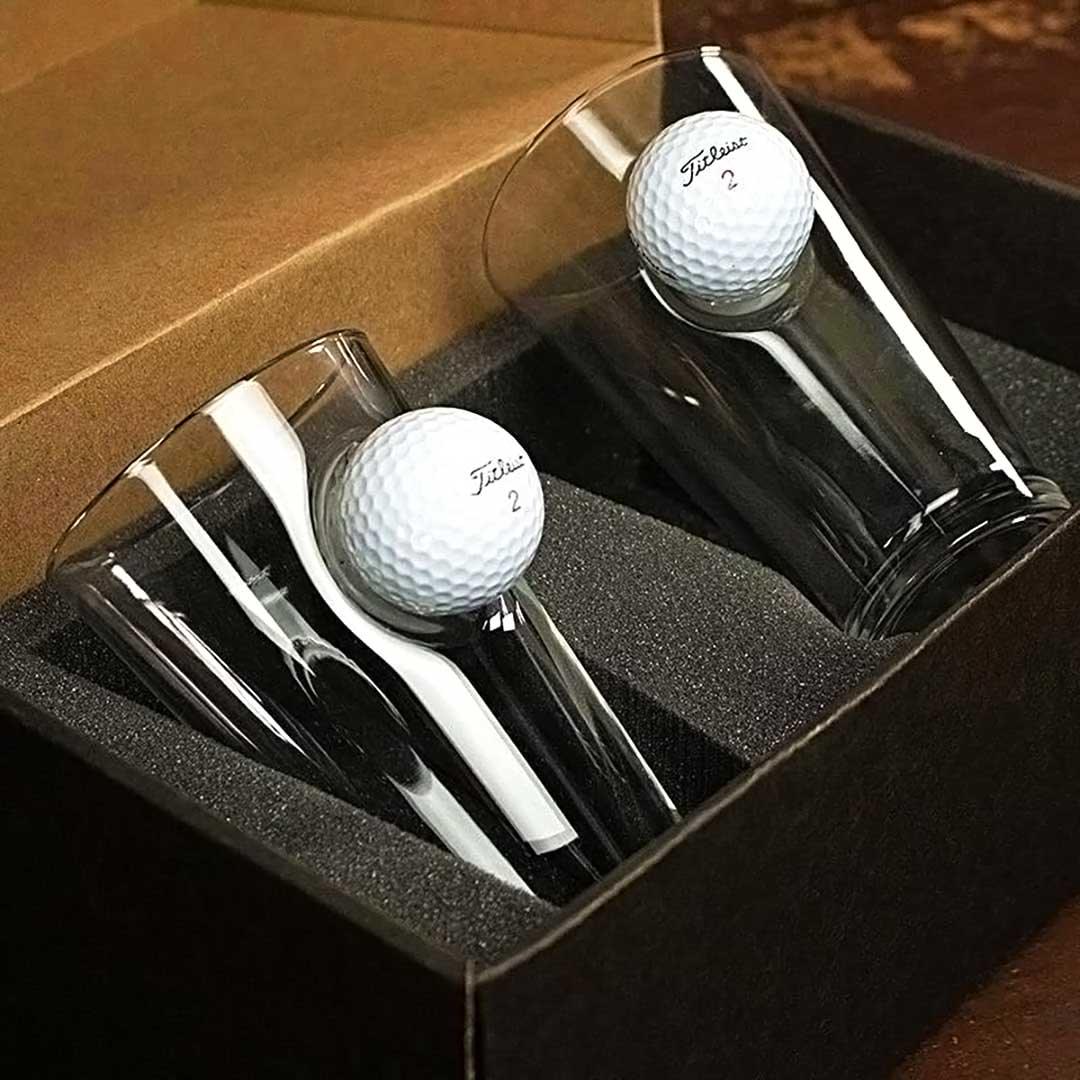 Golf Ball Glasses for Dad