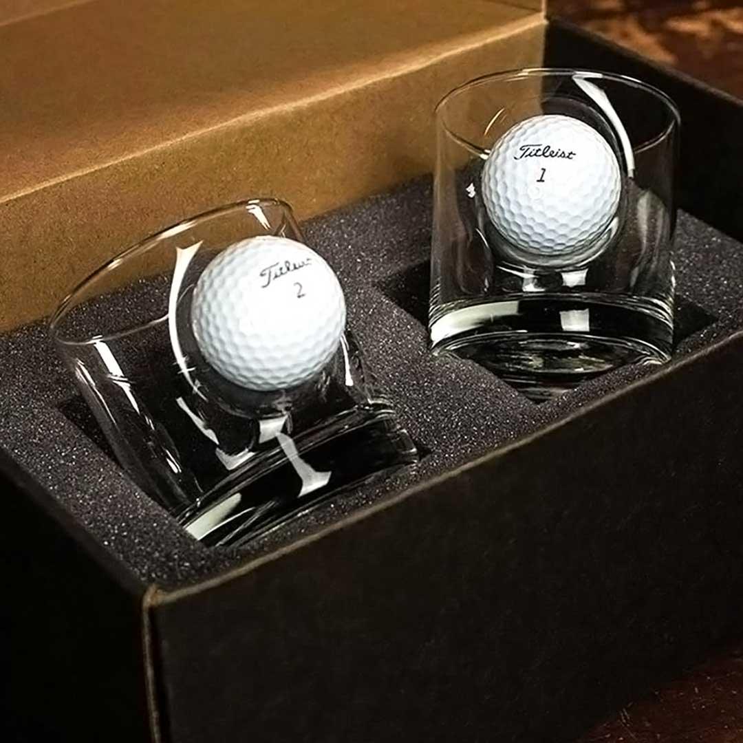 Golf Ball Glasses for Dad