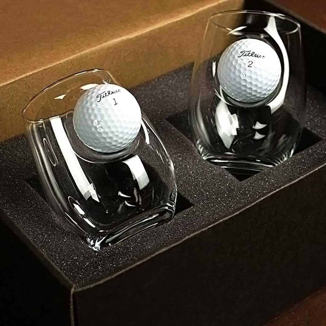 Golf Ball Glasses for Dad